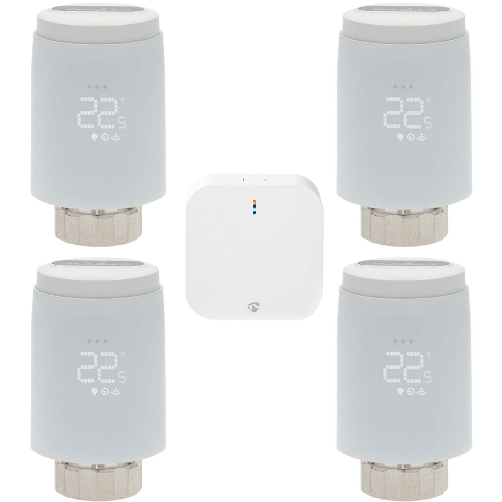 4er-Set Smartes Heizkörperthermostat inkl. Zigbee-Gateway