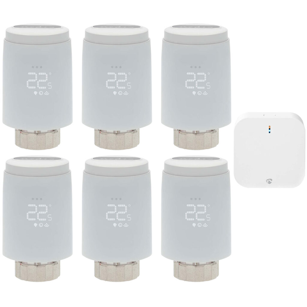 6er-Set Smartes Heizkörperthermostat inkl. Zigbee-Gateway