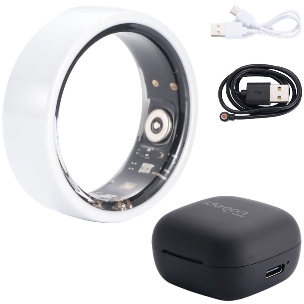 Smart-Ring, weiss, Keramik, inkl. Ladebox, Grösse 60