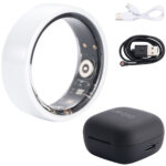 Smart-Ring, weiss, Keramik, inkl. Ladebox, Grösse 60