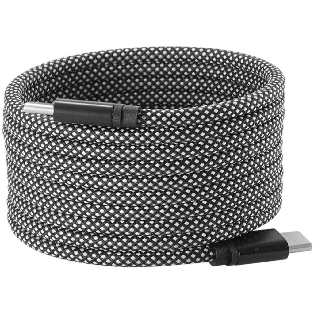 Daten- & Ladekabel, Magnetische Aufrollfunktion, USB-C-auf-USB-C, 100 W, 2m