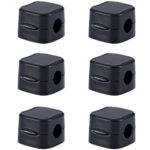 6er-Set Kabelorganizer mit Magnetclip, schwarz