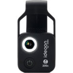 Mikroskop-Vorsatzlinse für Smartphones&Tablets, 200-fache Vergrösserung, 6 LEDs, schwarz