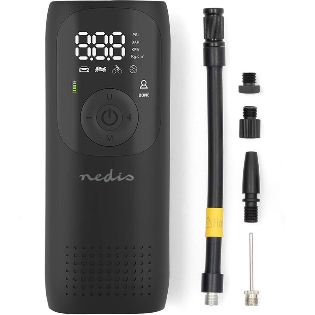 Akku-Kompressor-Luftpumpe, 0,1-10,3 Bar, Digitale Anzeige, 4000mAh, Arbeitsleuchte