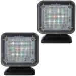 2er-Set TV-Simulator zur Einbrecher-Abschreckung, Zeitschaltuhr, 12 Farb-LEDs