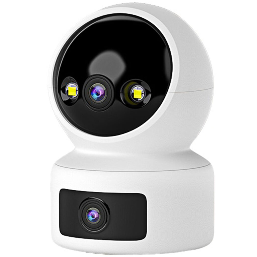 Dual Überwachungskamera Indoor mit Infrarot-Nachtsicht