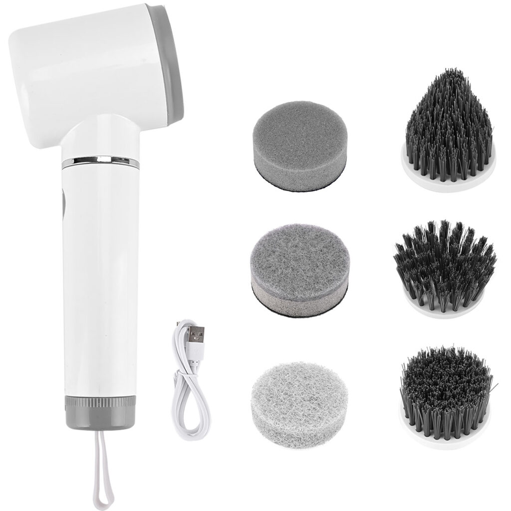 Elektrische Reinigungsbürste mit 6 Bürsten, Akku, 5 Watt