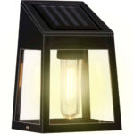 Solar Wandleuchte, warm-weisses Licht, schwarz