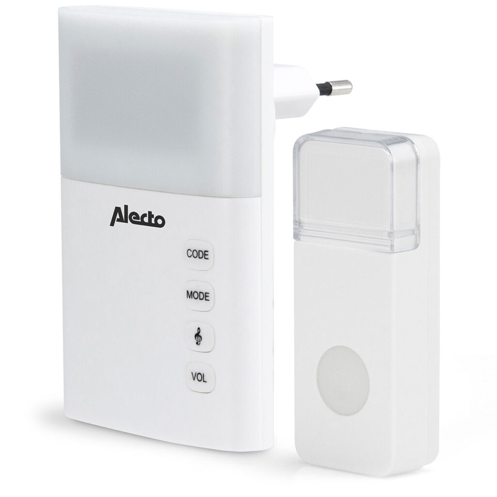 Kabelloses Türklingel mit Lichtsignal, 35 verschiedene Melodien, IP44