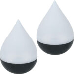 2er-Set Tropfen LED Solarleuchte, Ø 14 cm
