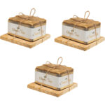 3er-Set Echte Aleppo-Seife, handgemacht in Syrien, 100% natürliche Inhaltsstoffe