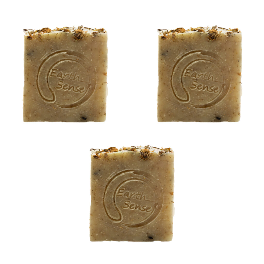 3er-Set Handgemachte Bio Seife mit Jasmin & Kamillenblüten, Naturseife ohne Palmöl Vegan