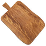 Rustikales Holzbrett mit Griff, 60 cm, Olivenholz