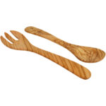 Salat-Besteck, 30 cm, Olivenholz, Küchenutensilien