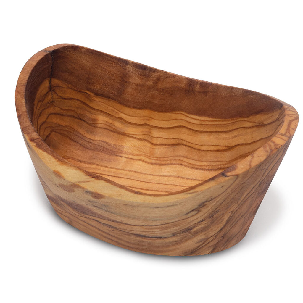 Kleine rustikale Schüssel, Allzweckschüssel, 10 x 8 cm, Olivenholz