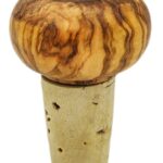 Flaschenverschluss Kugel aus Olivenholz, 5 x 4 cm