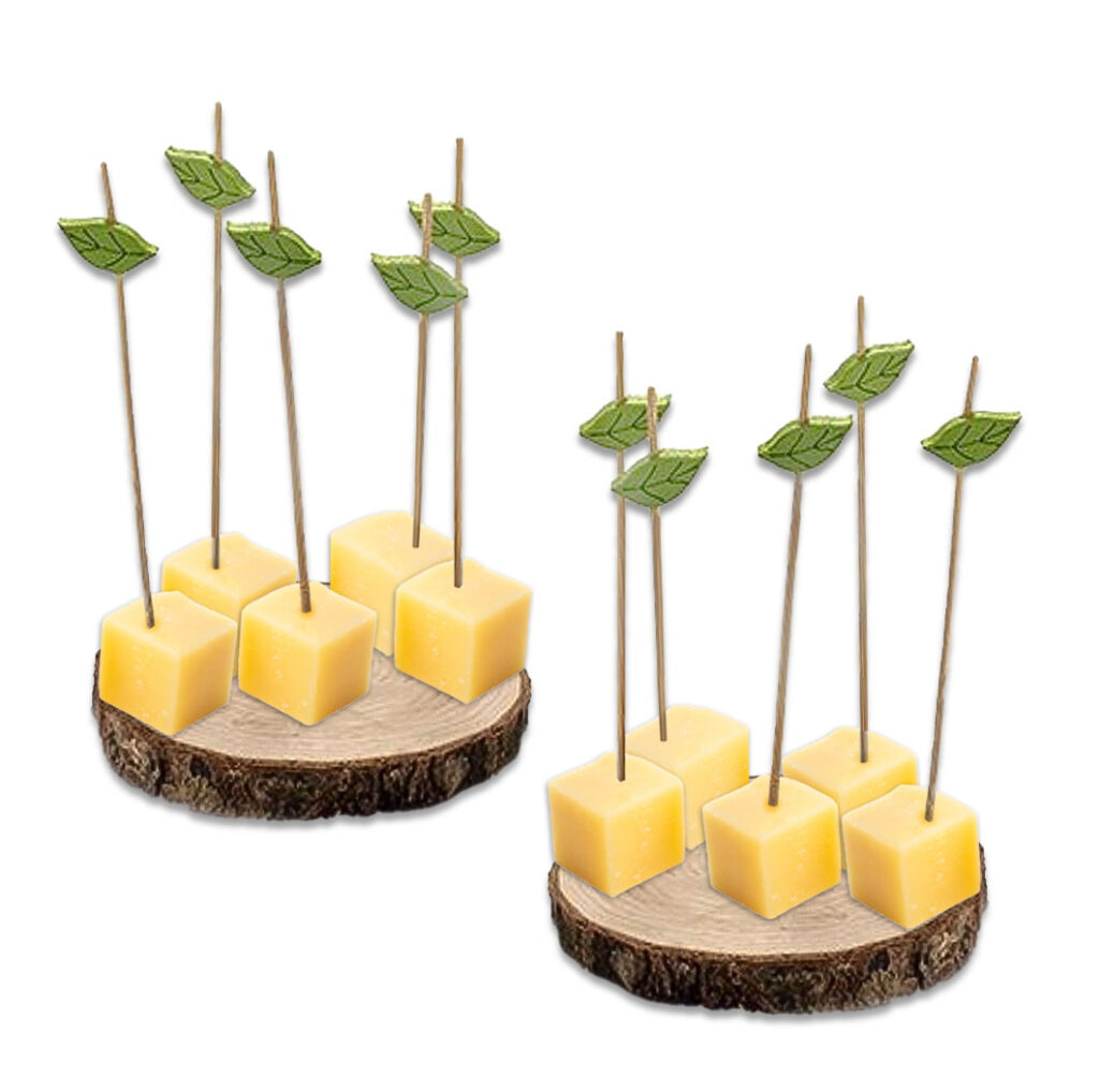 Untersetzer für Häppchen, aus Holz, 2 Stück, Spiesse, 2x 20 x 15cm