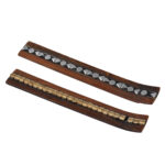 Räucherstäbchenhalter aus Holz, Metallfinish gold oder silber, 26 cm