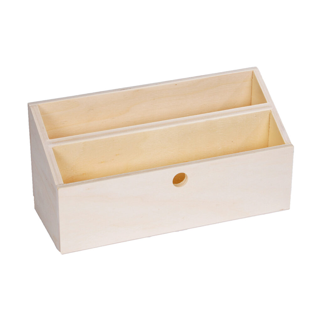 Briefhalter aus Holz, 2 Fächer, 23 x 9 x 11 cm Briefhalter aus Holz, 2 Fächer, 23 x 9 x 11 cm