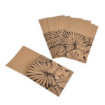 Bestecktaschen mit Muster aus Kraftpapier, 12er-Set, 9,5 x 19 cm