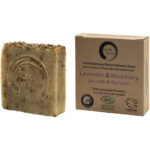 Handgemachte Bio-Seife mit Lavendel und Rosmarin, Naturseife ohne Palmöl, Vegan