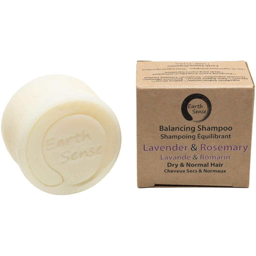 Festes Bio Shampoo mit Arganöl, Lavendel und Rosmarin, Pflegeshampoo ohne Palmöl, Vegan