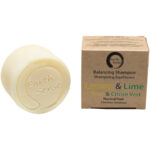 Festes Bio Shampoo mit Zitrone und Limette, Pflegeshampoo ohne Palmöl, Vegan