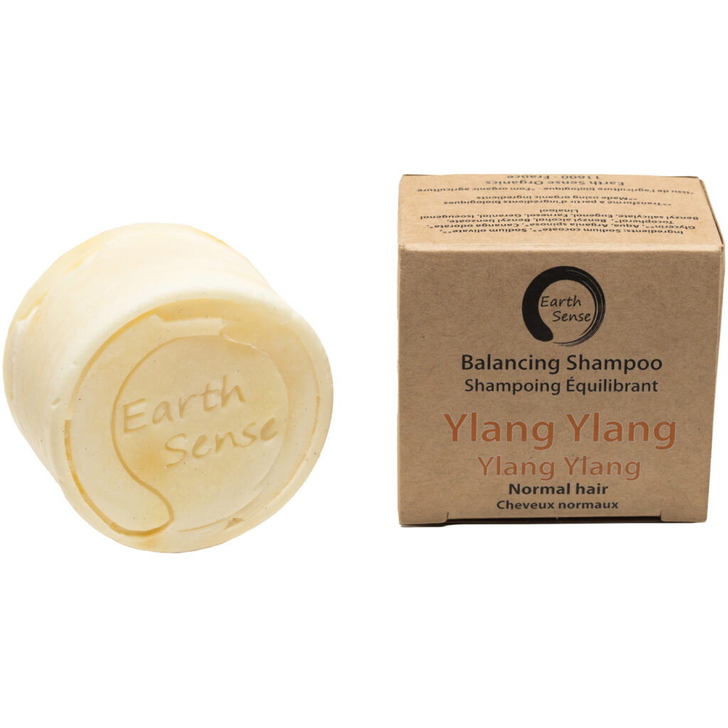 Festes Bio Shampoo mit Argan-Öl und Ylang-Ylang, Pflegeshampoo ohne Palmöl, Vegan