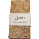 Seifenablage aus Travertin, rechteckig, gold-gelb, 14,5 x 7 cm