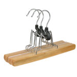 3er-Set Kleiderbügel Hosen, Holz, Länge 24,5 cm, Höhe 2 cm, Stärke 1 cm