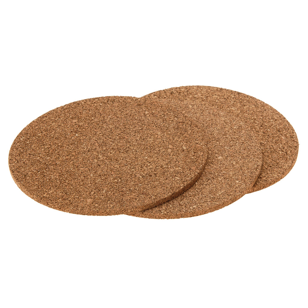 3er-Set Untersetzer aus Kork, Ø 195 mm 3er-Set Untersetzer aus Kork, Ø 195 mm