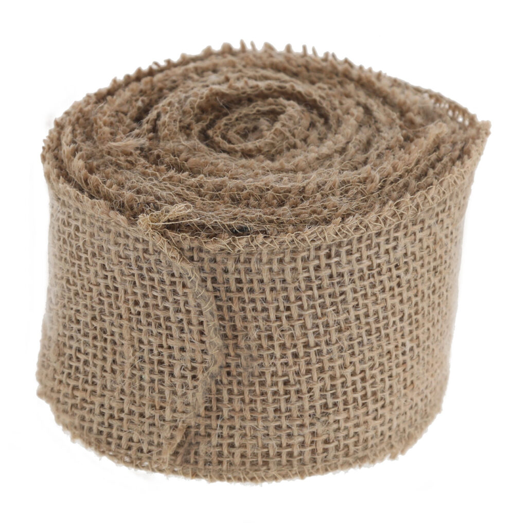 Juteband als Dekoration, für Pflanzen und zum Basteln, Jute-Wickelstreifen, 8 cm x 9 m