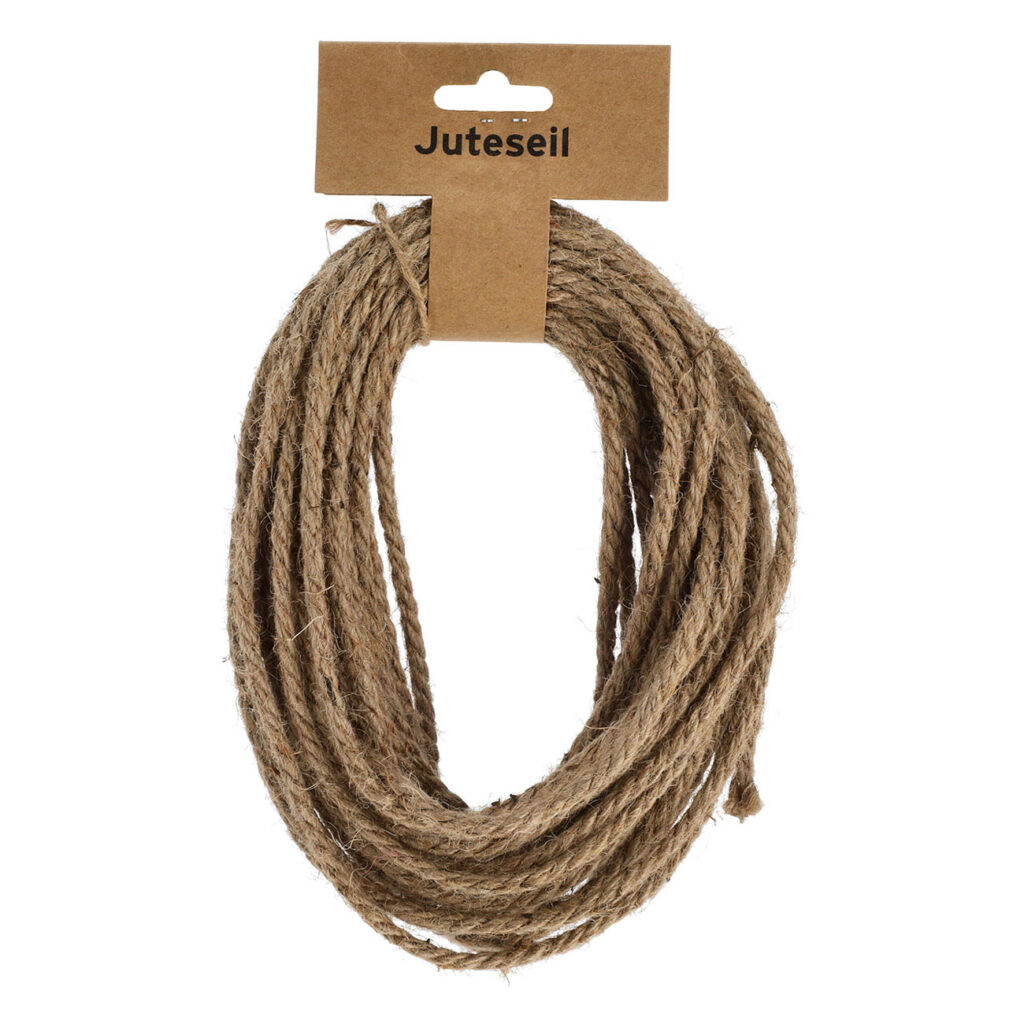 Juteseil zum Basteln und Befestigen, feste Deko Schnur 8m Länge