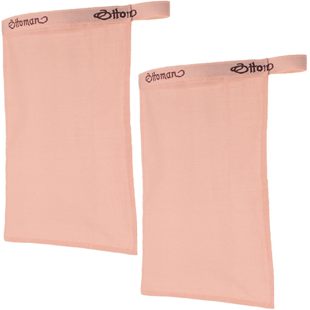 2er-Set Hamam Peelinghandschuhe Kokonseide, Körperpeeling für Gesicht und Körper