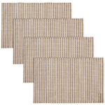 4er-Set Platzsets aus Bambus, dekorative Platzdeckchen mit Bambusstäben, je 30 x 45 cm