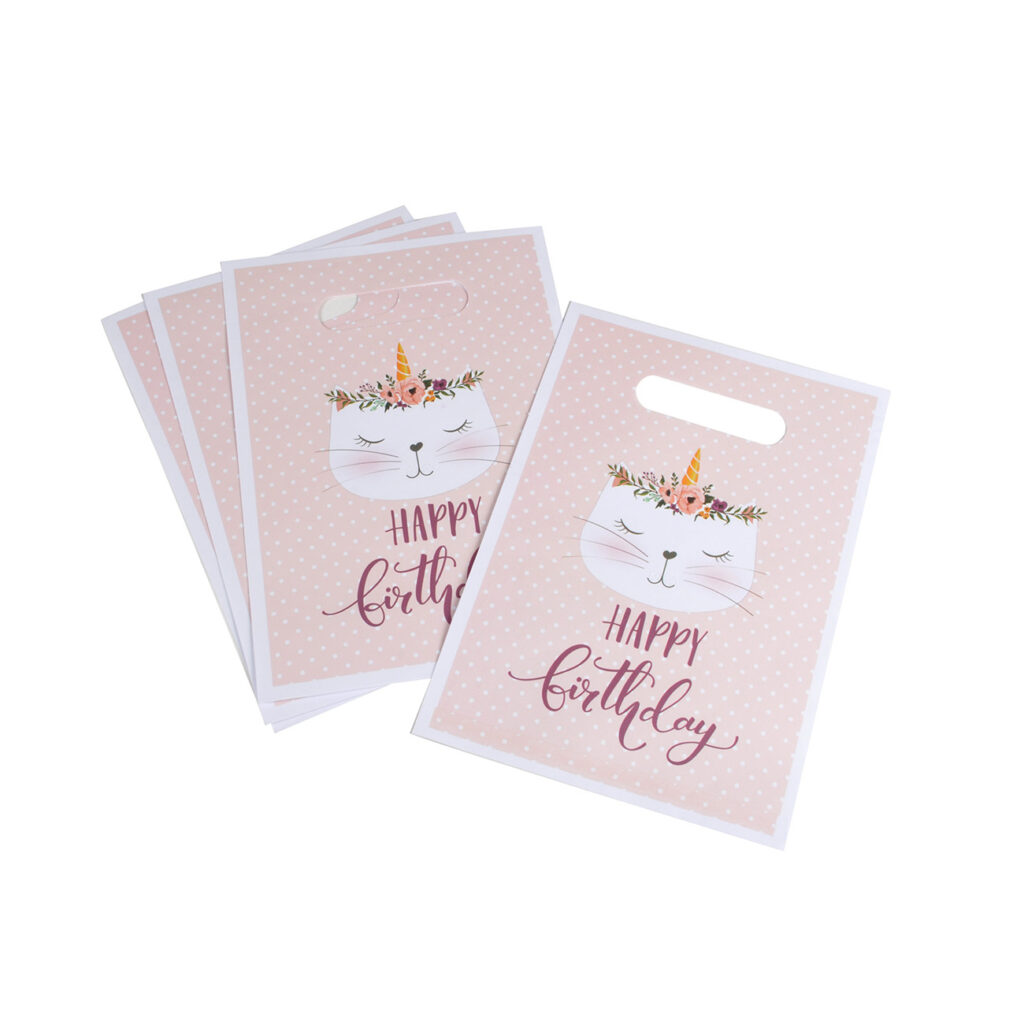 6er-Set Geschenktüten Happy Birthday, Süssigkeiten Taschen mt Henkel, je 16,2 x 23 cm 6er-Set Geschenktüten Happy Birthday, Süssigkeiten Taschen mt Henkel, je 16,2 x 23 cm