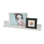 Bilderleiste zum Befestigen an die Wand, Schweberegal weiss, 58 x 6,8 x 6 cm