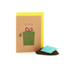 Grusskarte Gutschein mit Saatgut für Blumen, Karte mit Samen zum Bepflanzen