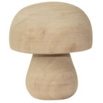 Deko Figur Pilz aus Pauwloniaholz, Holz Dekoration Pilz, braun, 12 x 14 cm