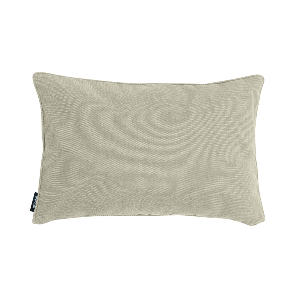Deko-Kissen wasserabweisend, bequemes Outdoorkissen, beige, 50 x 30 x 10 cm