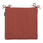 Stuhlkissen Outdoor mit Bändchen, Sitzkissen wasserabweisend, terra, 40 x 40 cm