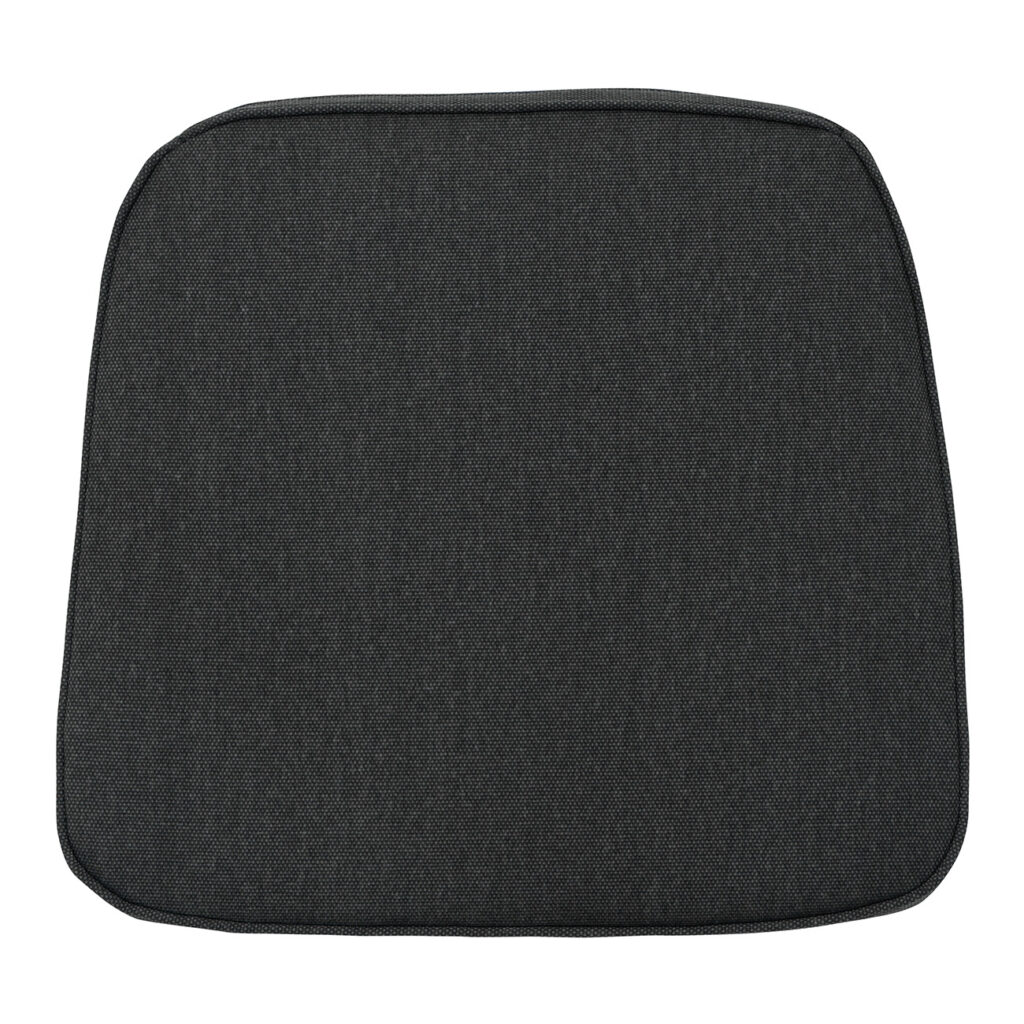 Stuhlkissen Outdoor, Sitzkissen wasserabweisend, dunkelgrau, 48 x 48 cm
