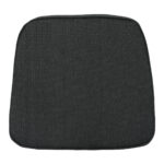 Stuhlkissen Outdoor, Sitzkissen wasserabweisend, dunkelgrau, 48 x 48 cm