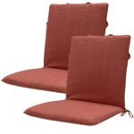 Niederlehner-Auflage 2er-Set, Gartenstuhlkissen wasserabweisend, terra, 97 x 49 cm