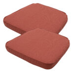 Stuhlkissen Outdoor 2er-Set, Sitzkissen wasserabweisend, terra, je 48 x 48 cm