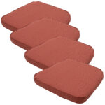 Stuhlkissen Outdoor 4er-Set, Sitzkissen wasserabweisend, terra, je 48 x 48 cm Stuhlkissen Outdoor 4er-Set, Sitzkissen wasserabweisend, terra, je 48 x 48 cm