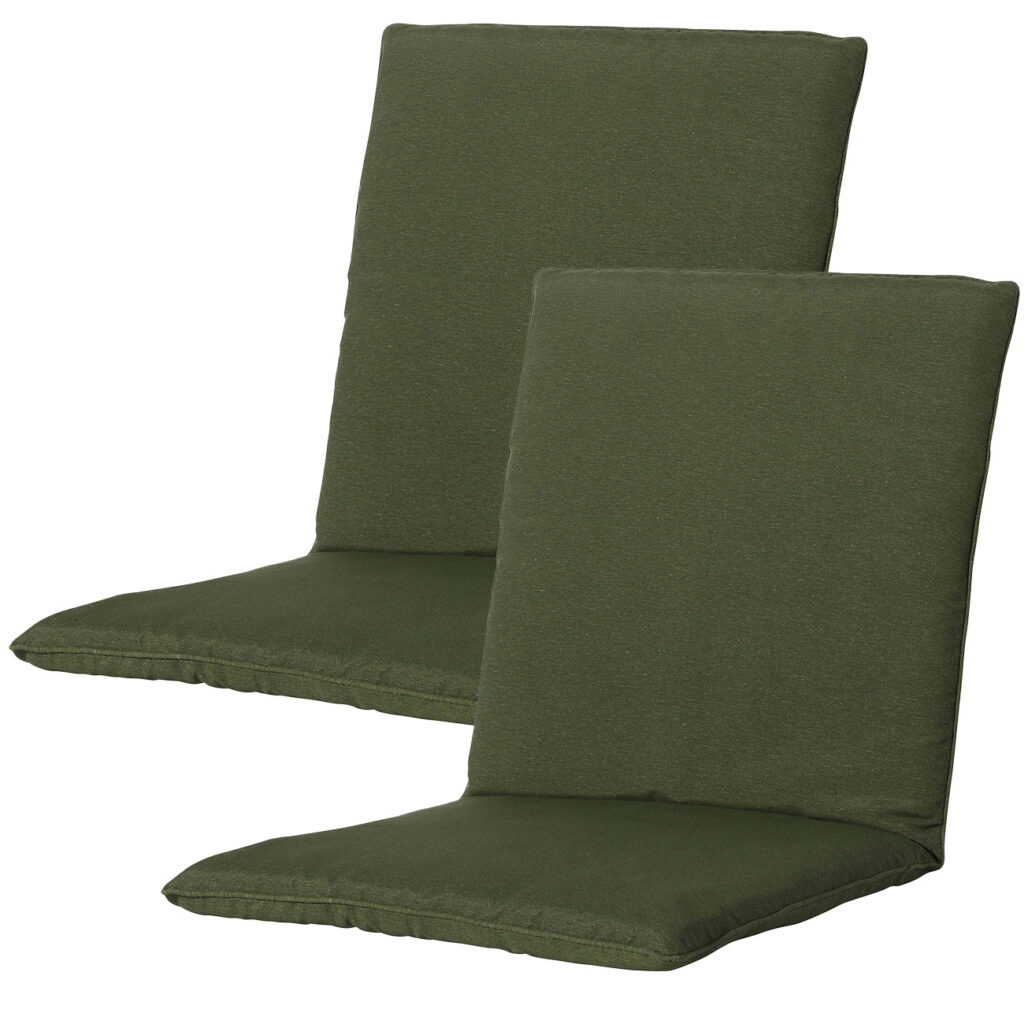 Niederlehner-Auflage 2er-Set, Gartenstuhlkissen wasserabweisend, grün, 97 x 49 cm