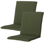 Niederlehner-Auflage 2er-Set, Gartenstuhlkissen wasserabweisend, grün, 97 x 49 cm