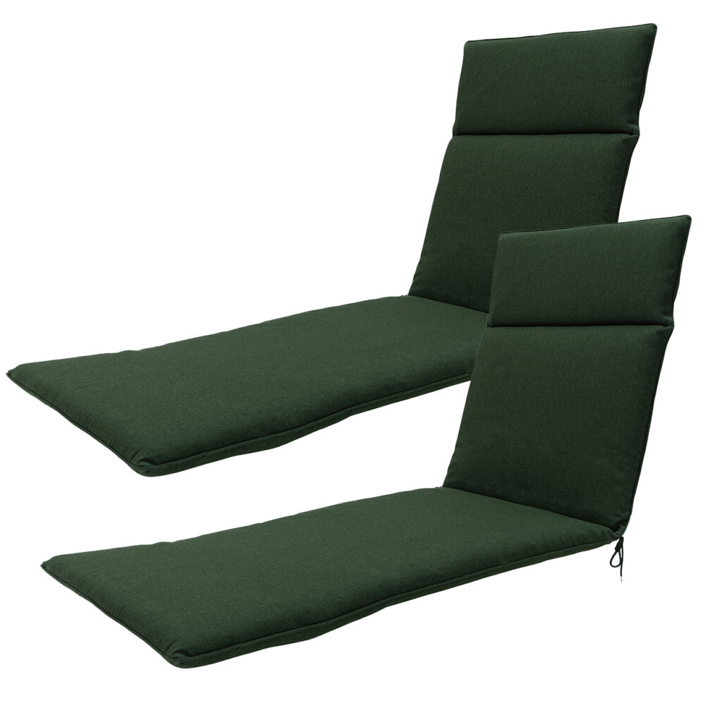 Liegen-Auflagen 2er-Set natur, Polsterauflagen wasserabweisend, grün, 190 x 60 cm Liegen-Auflagen 2er-Set natur, Polsterauflagen wasserabweisend, grün, 190 x 60 cm