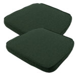 Stuhlkissen Outdoor 2er-Set, Sitzkissen wasserabweisend, grün, je 48 x 48 cm